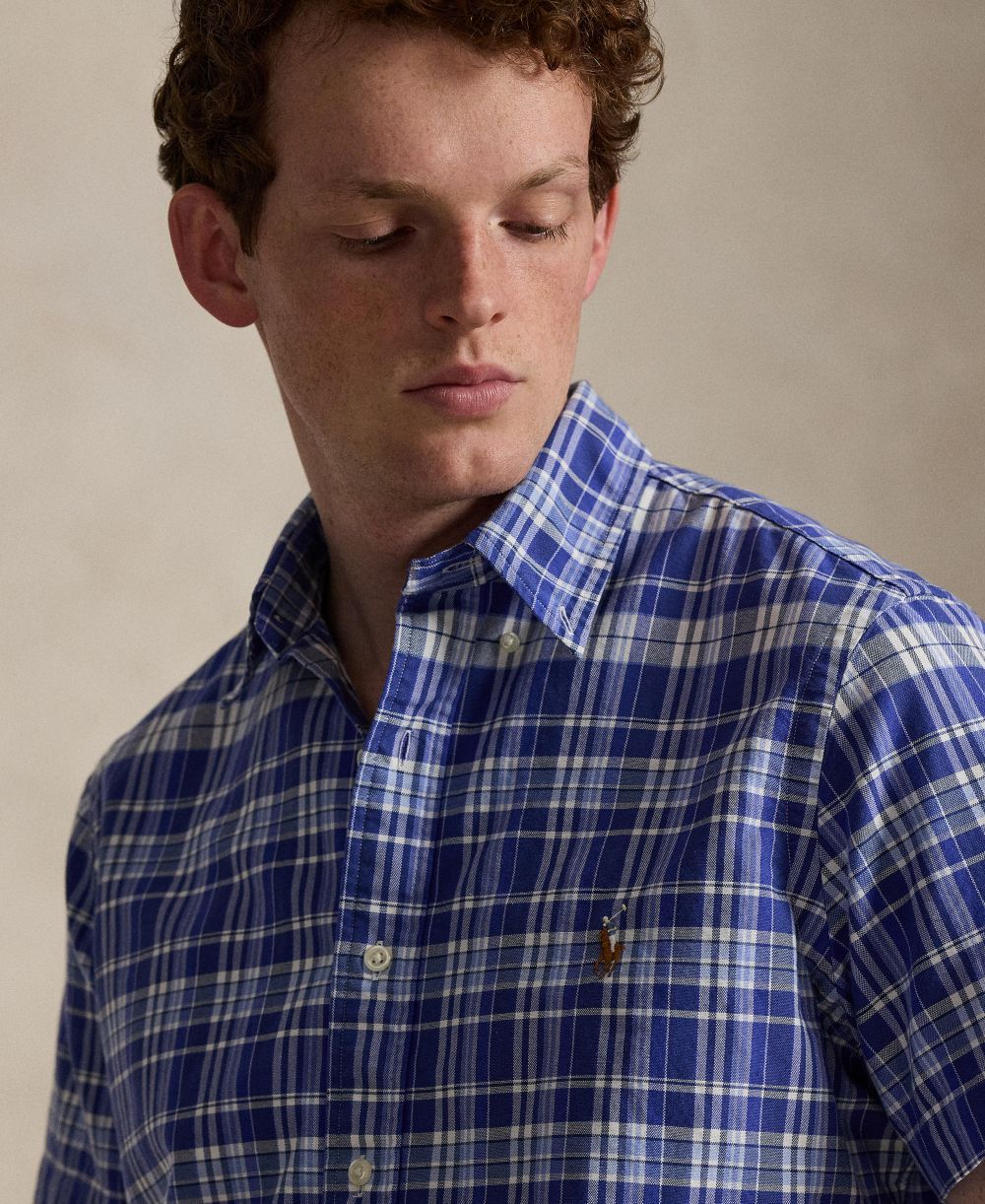 Classic Fit Plaid Oxford Shirt