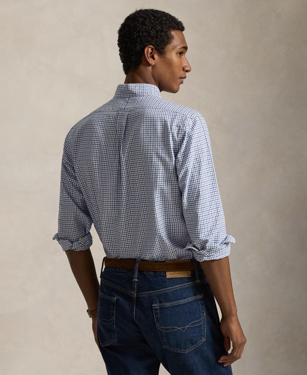 Men's Classic Fit Plaid Brushed Oxford Shirt