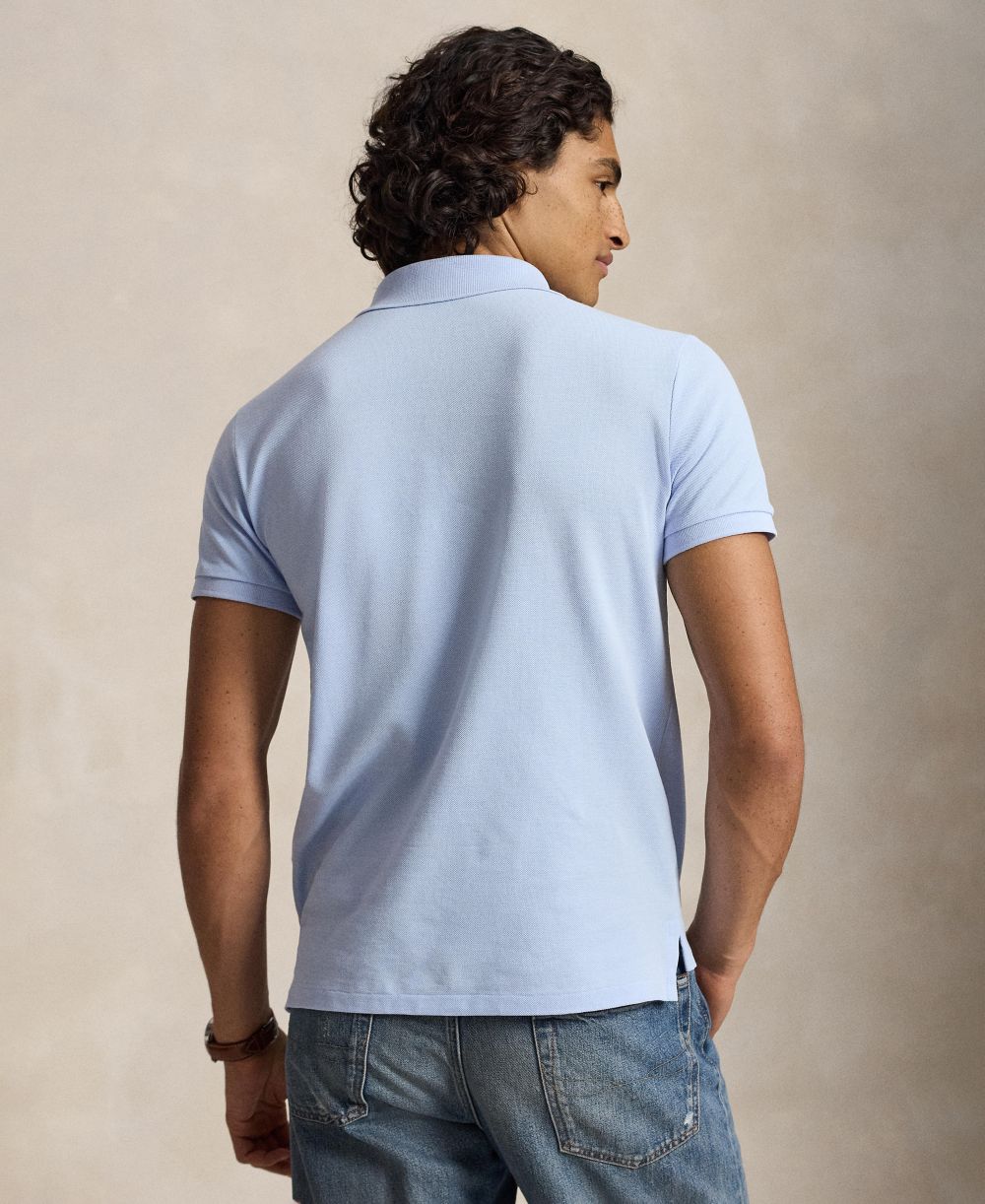 Men's Custom Slim-Fit Mesh Polo Shirt
