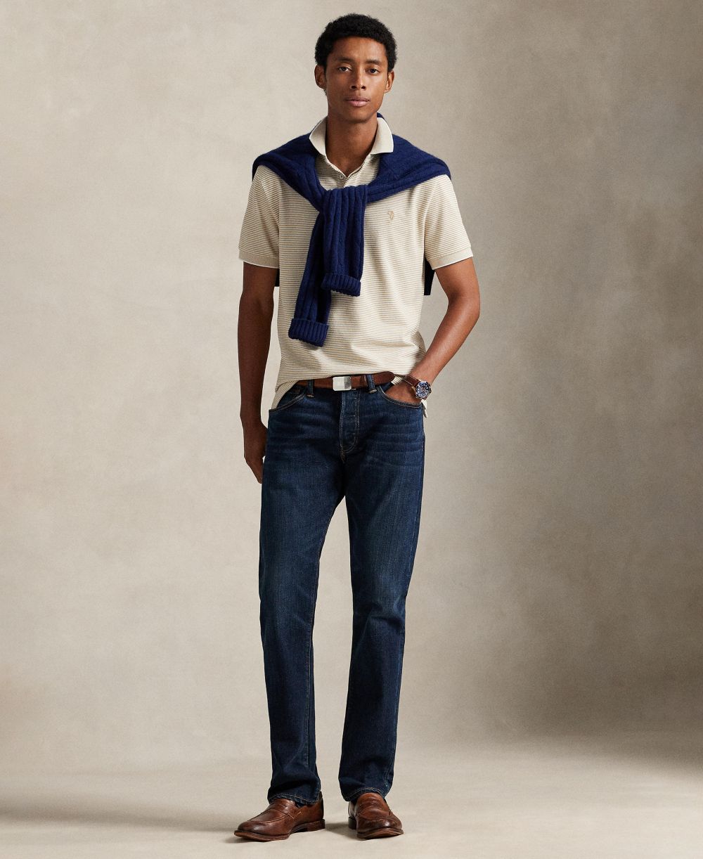 Men's Classic-Fit Stretch Oxford Mesh Polo Shirt