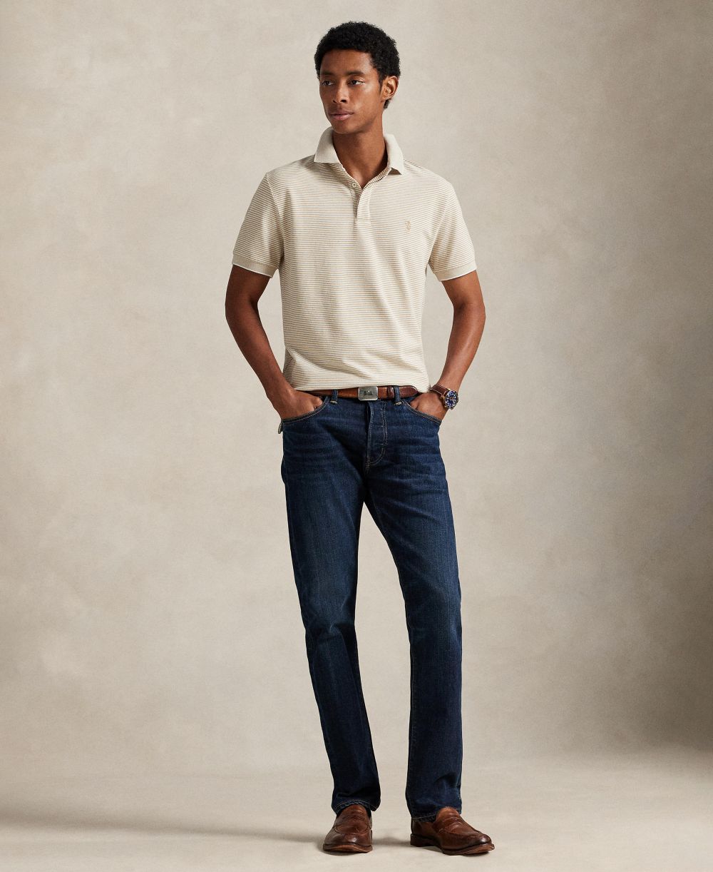 Men's Classic-Fit Stretch Oxford Mesh Polo Shirt