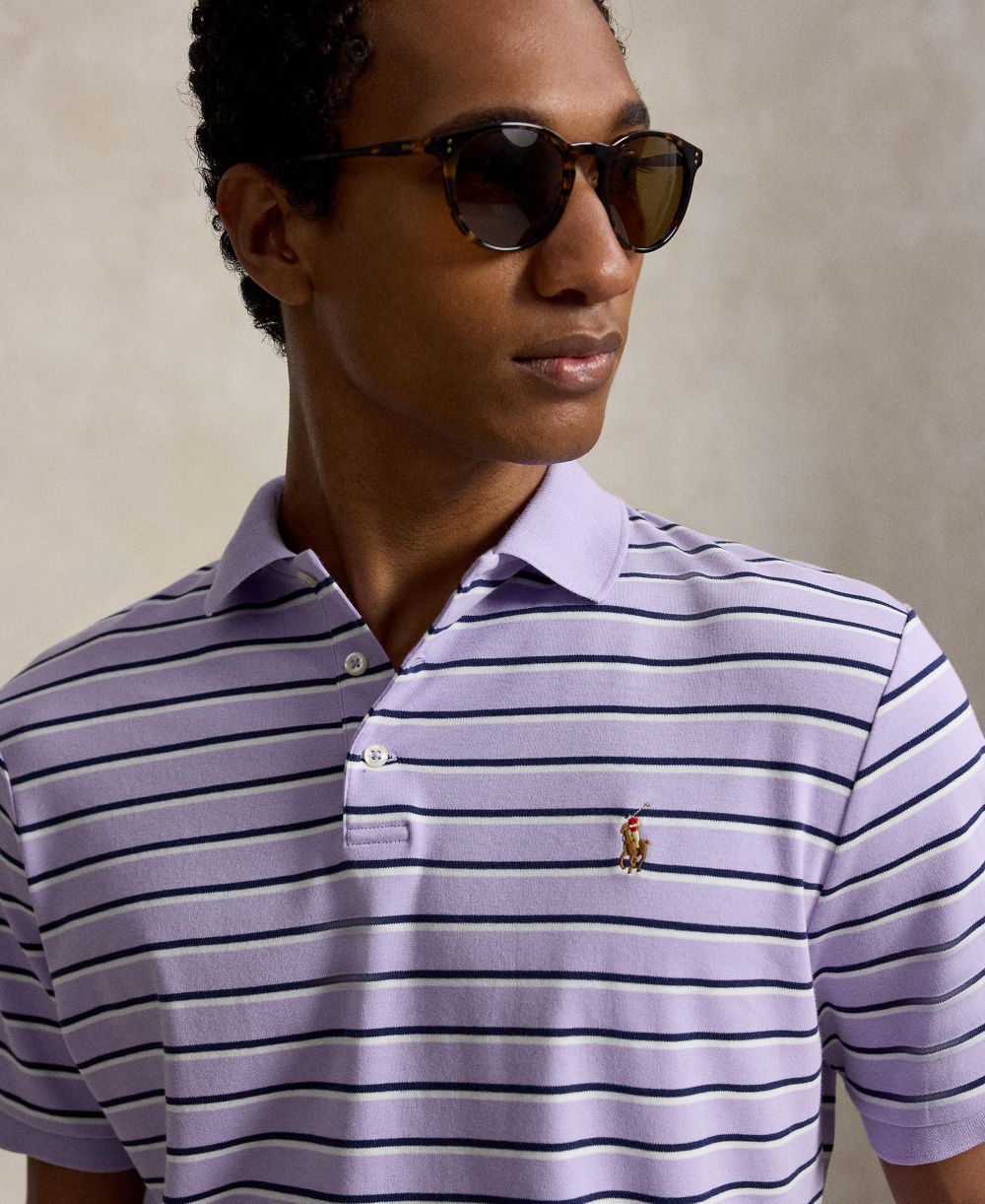 Men's Short-Sleeve Classic-Fit Stripe Polo Shirt