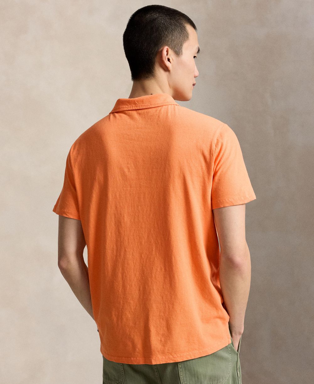 Standard Fit Cotton-Linen Polo Shirt