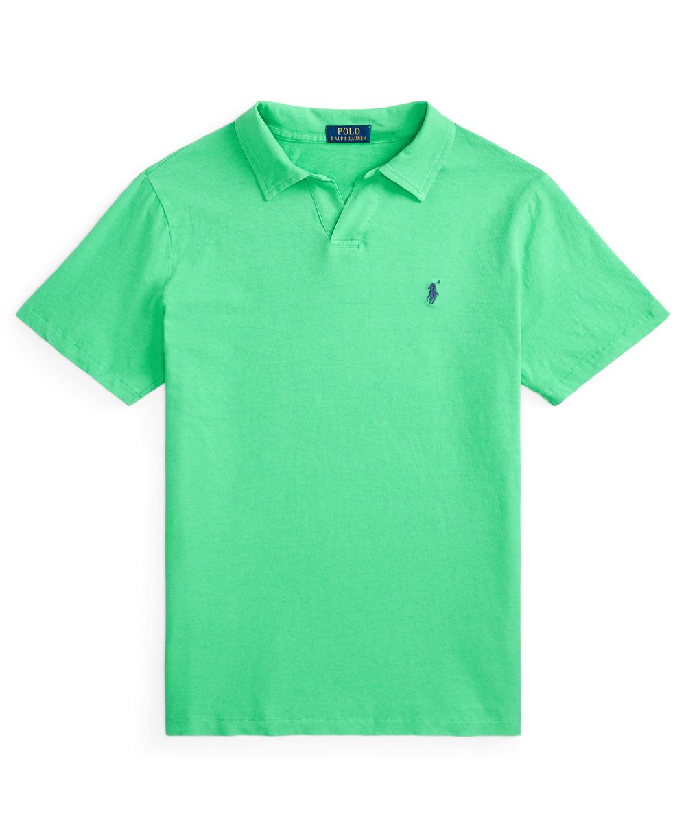 Standard Fit Cotton-Linen Polo Shirt