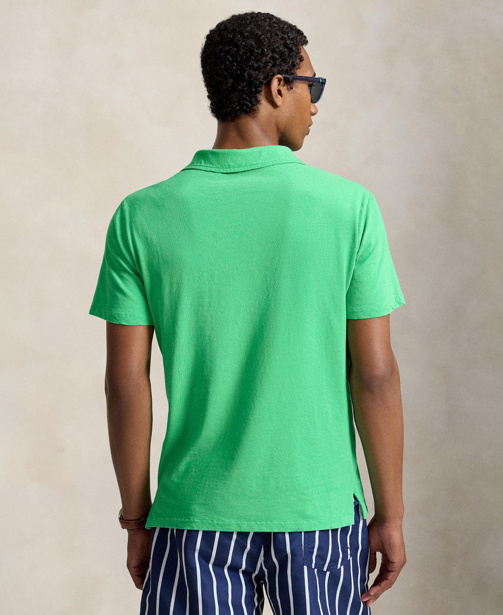Standard Fit Cotton-Linen Polo Shirt