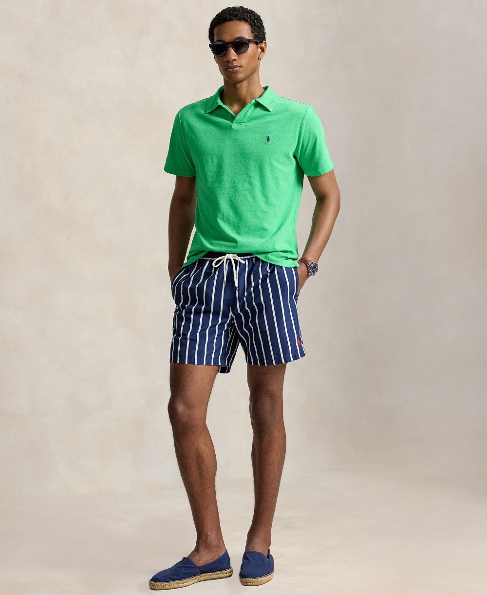 Standard Fit Cotton-Linen Polo Shirt