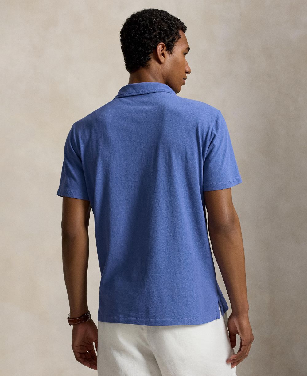 Standard Fit Cotton-Linen Polo Shirt