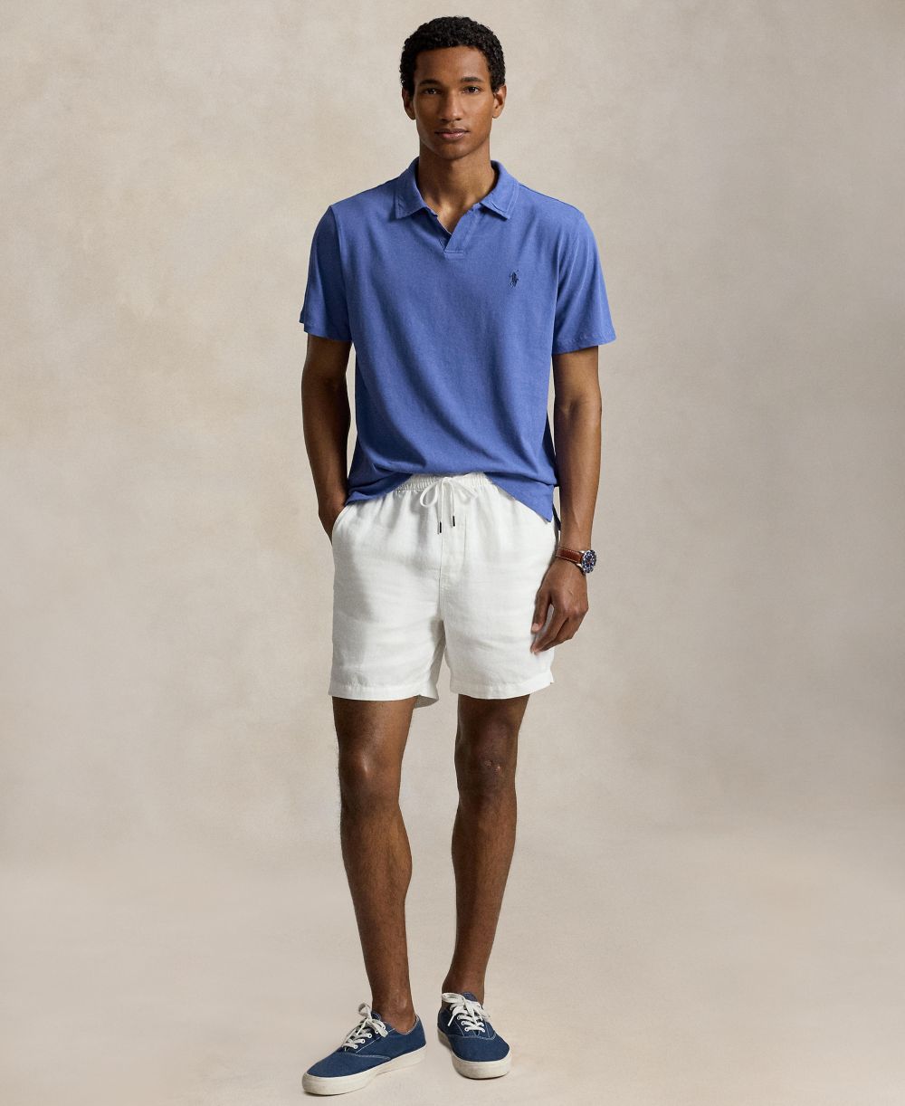 Standard Fit Cotton-Linen Polo Shirt