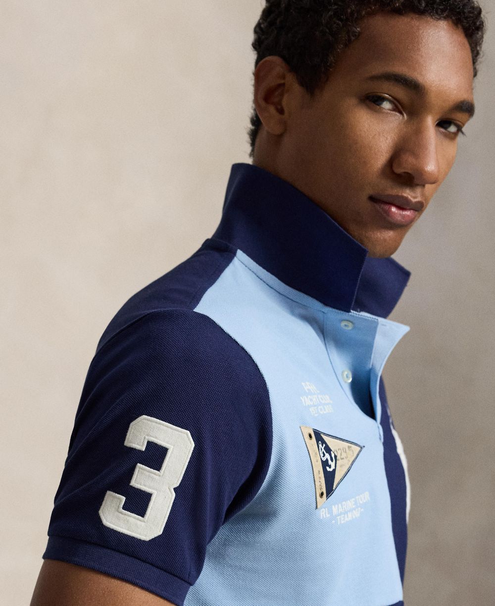 Men's Custom Slim-Fit Big Pony Mesh Polo Shirt