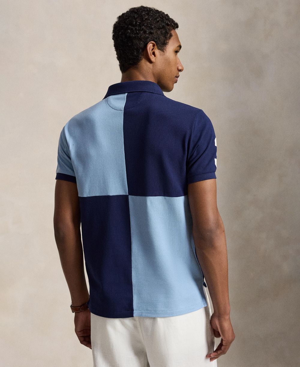 Men's Custom Slim-Fit Big Pony Mesh Polo Shirt