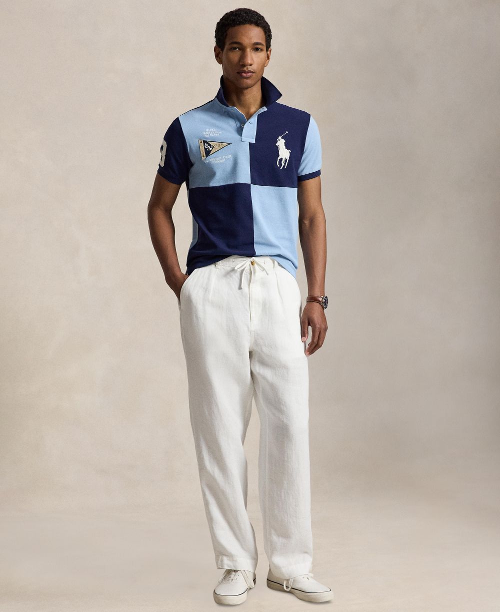 Men's Custom Slim-Fit Big Pony Mesh Polo Shirt