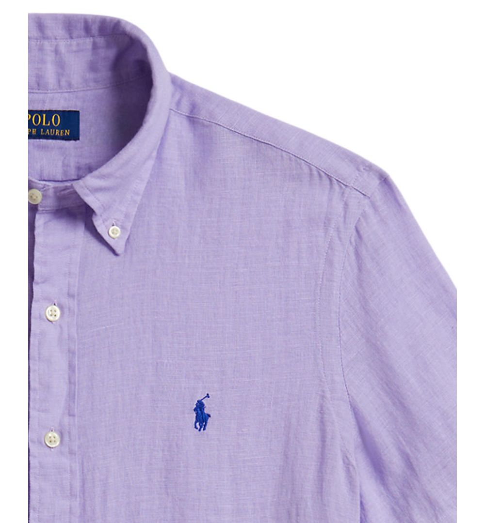 Men's Short-Sleeve Linen Button-Up Shirt
