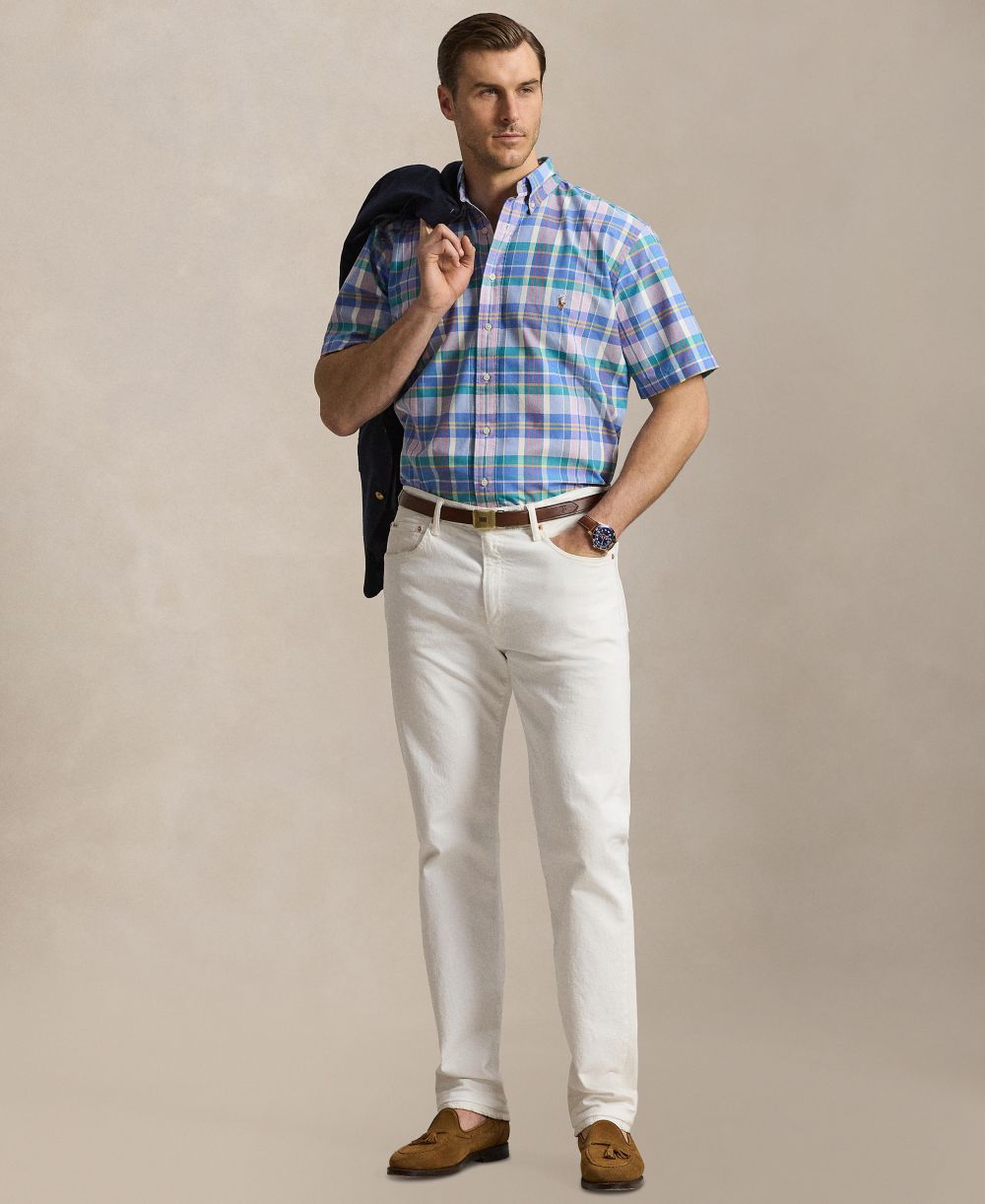 Men's Big & Tall Plaid Oxford Shirt
