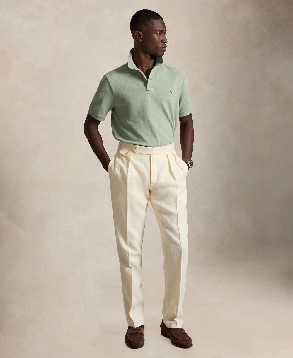Men's Custom Slim-Fit Mesh Polo Shirt