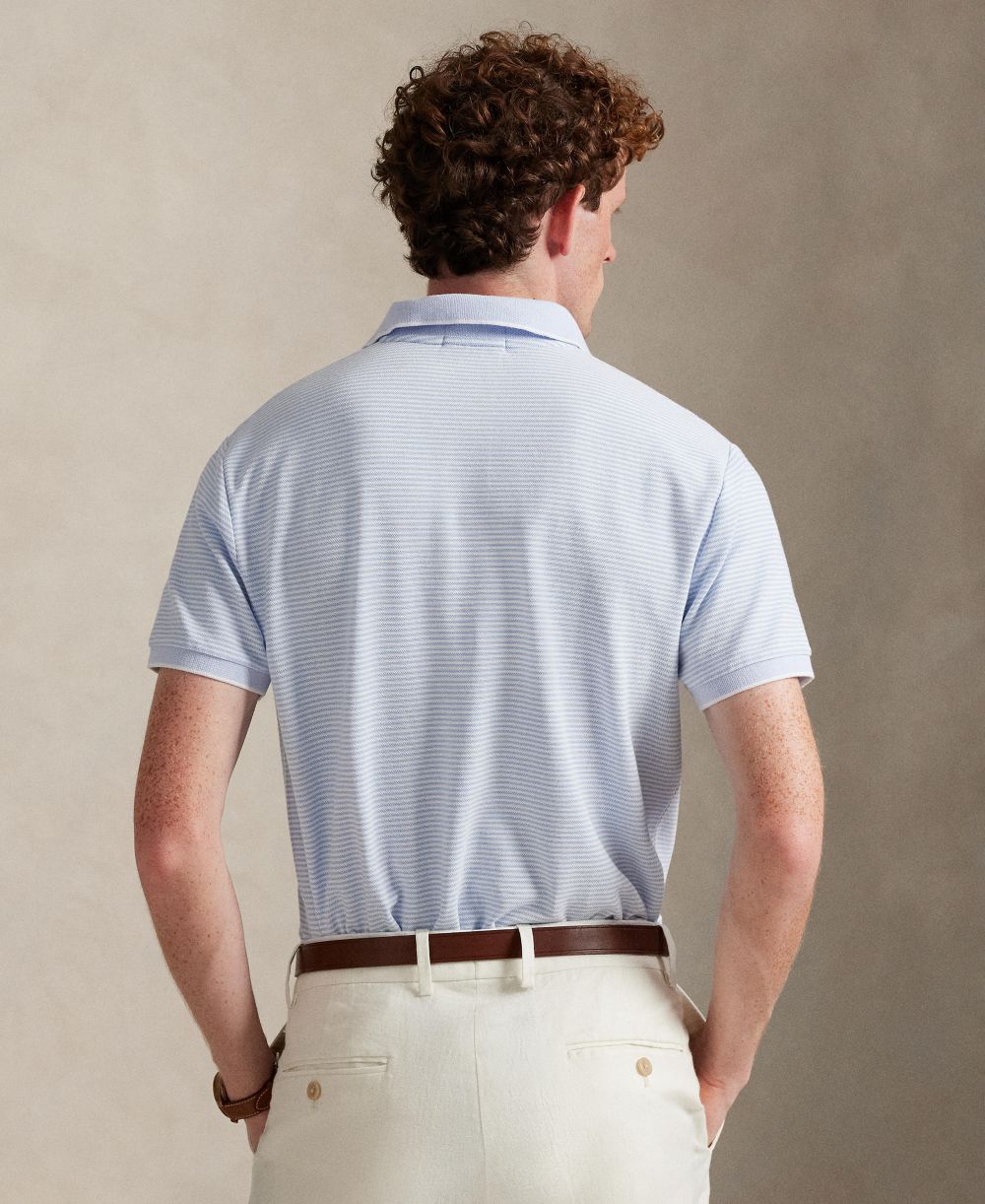 Men's Classic-Fit Stretch Oxford Mesh Polo Shirt