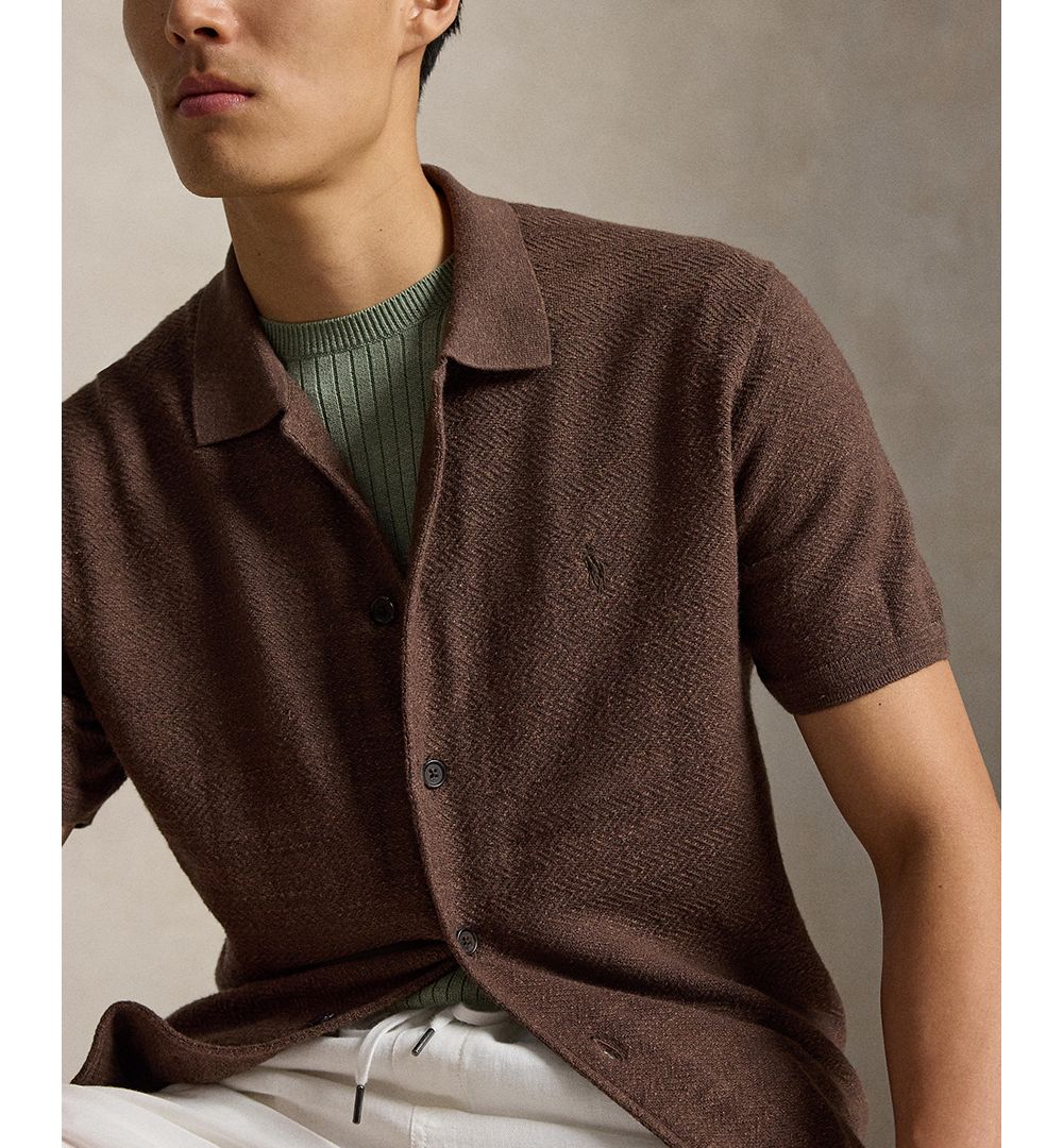 Men's Cotton-Linen Cardigan Shirt