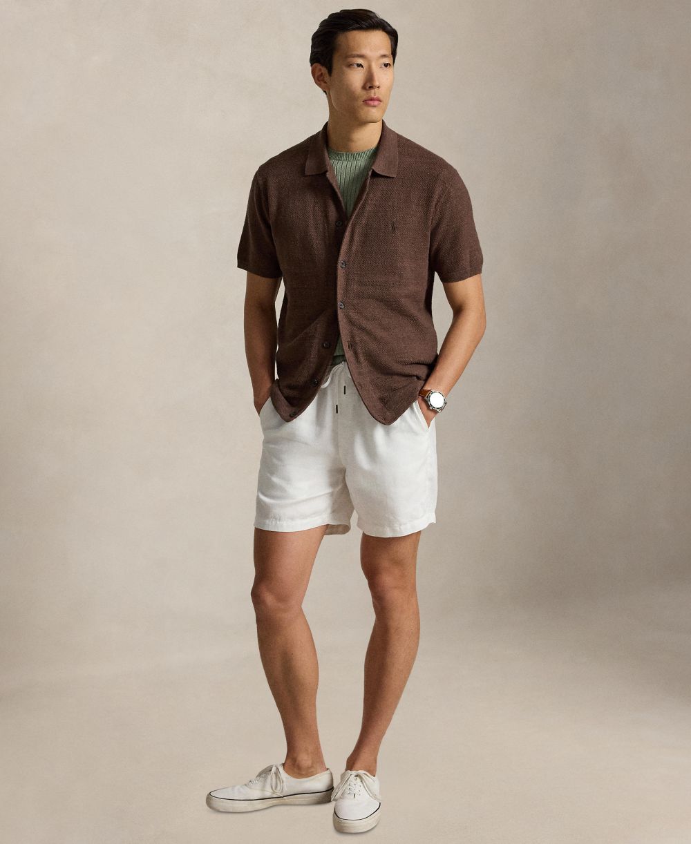 Men's Cotton-Linen Cardigan Shirt