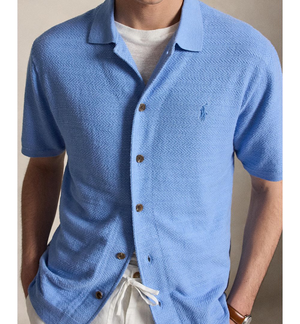 Men's Cotton-Linen Cardigan Shirt