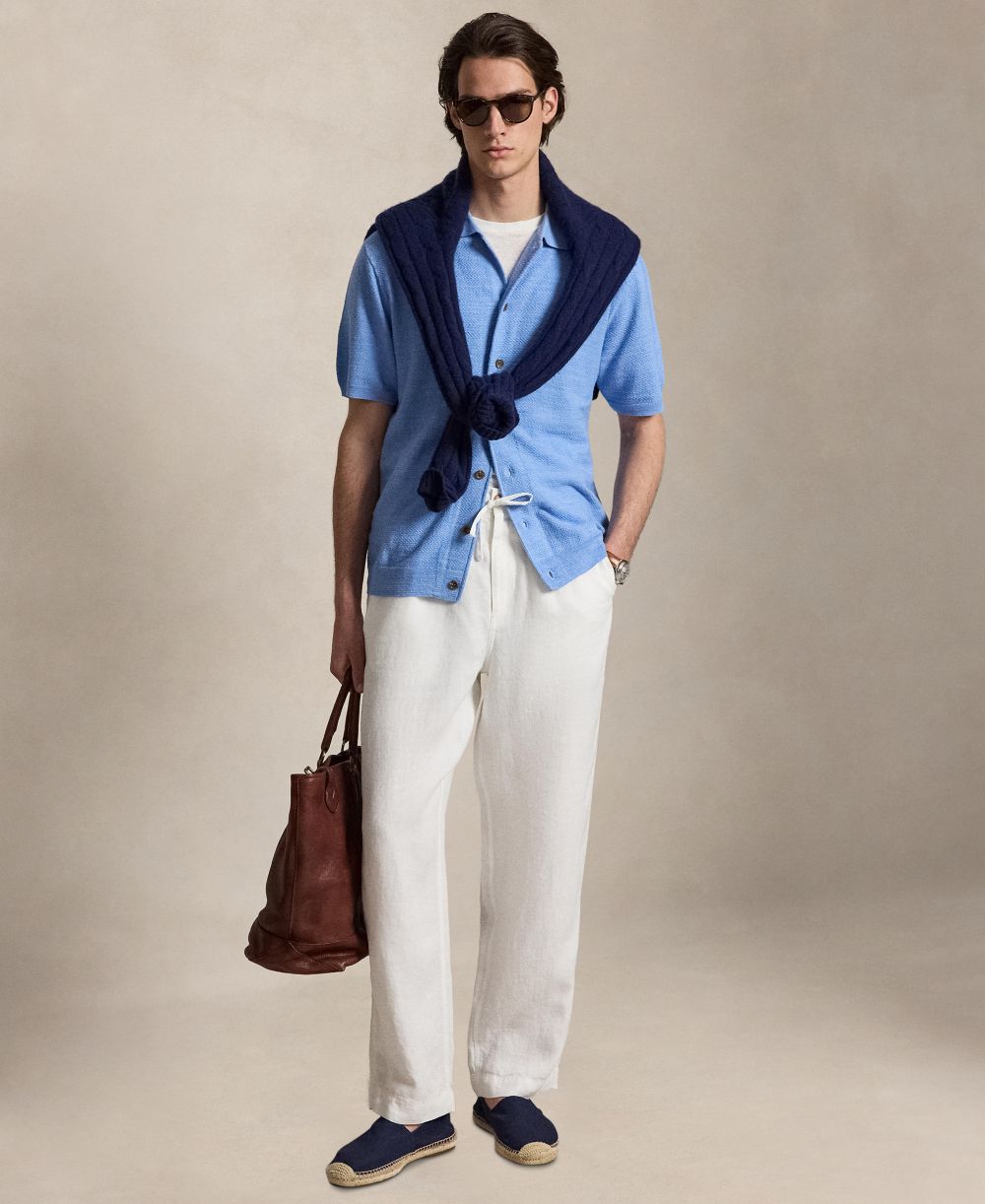 Men's Cotton-Linen Cardigan Shirt