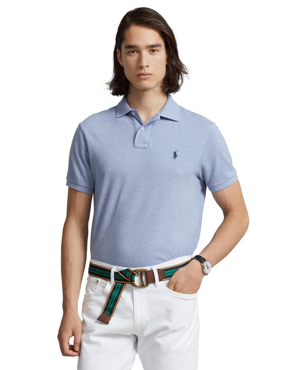 Men's Custom Slim-Fit Mesh Polo Shirt