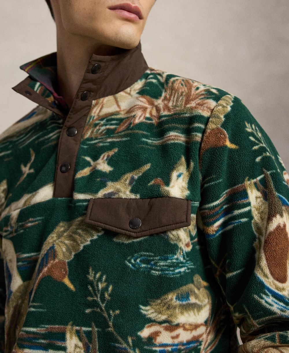 Men's Duck-Print Brushed Fleece Sweatshirt