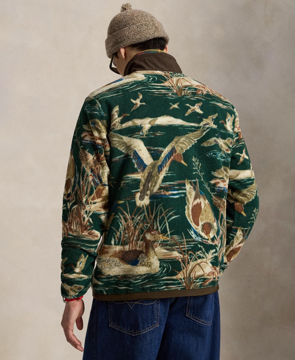 Men's Duck-Print Brushed Fleece Sweatshirt