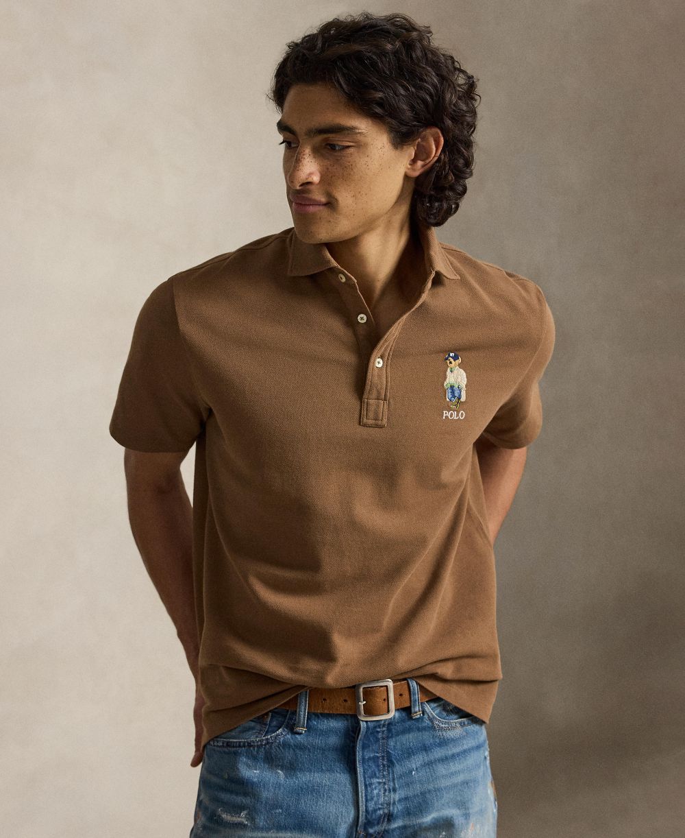 Men's Classic-Fit Polo Bear Mesh Polo Shirt