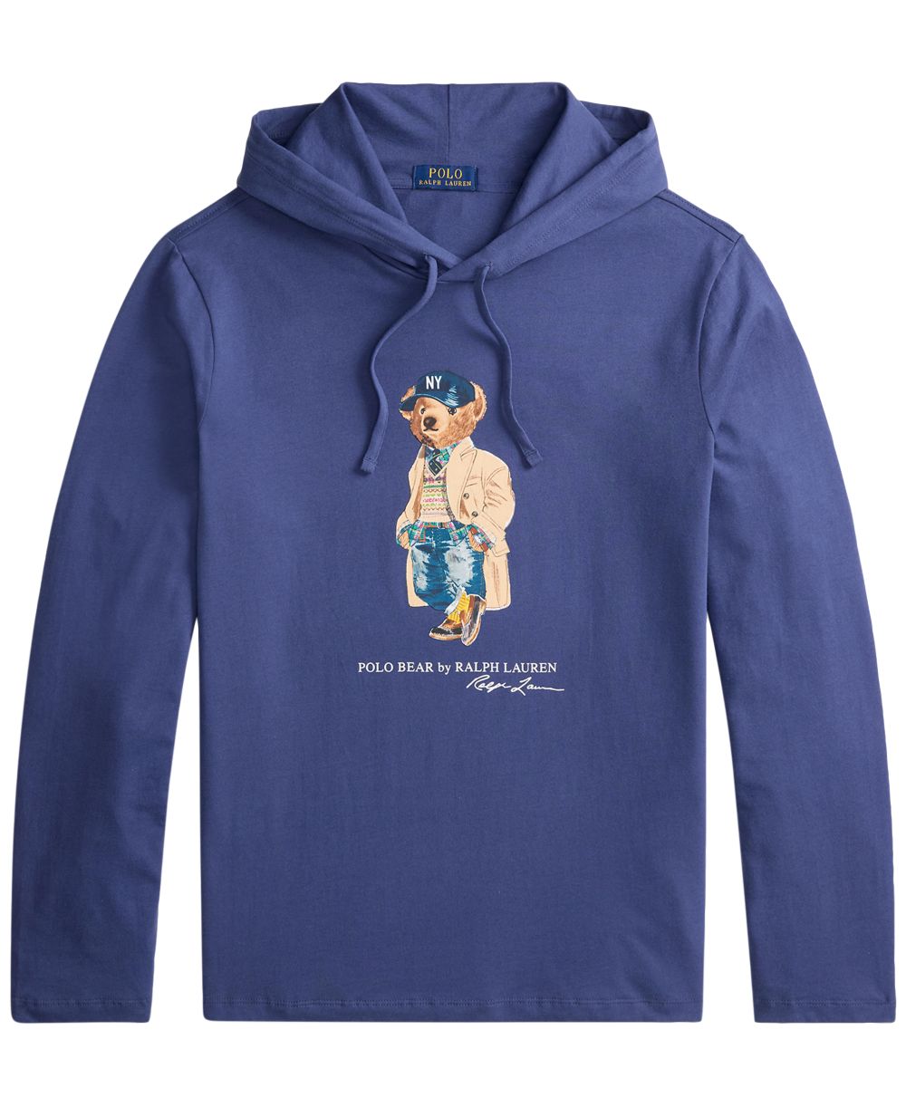 Men's Polo Bear Jersey Hooded Sweatshirt