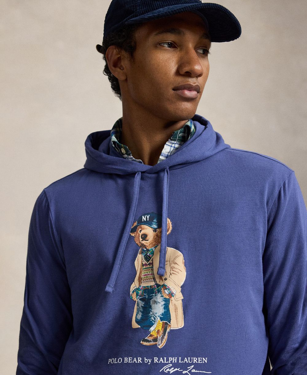 Men's Polo Bear Jersey Hooded Sweatshirt