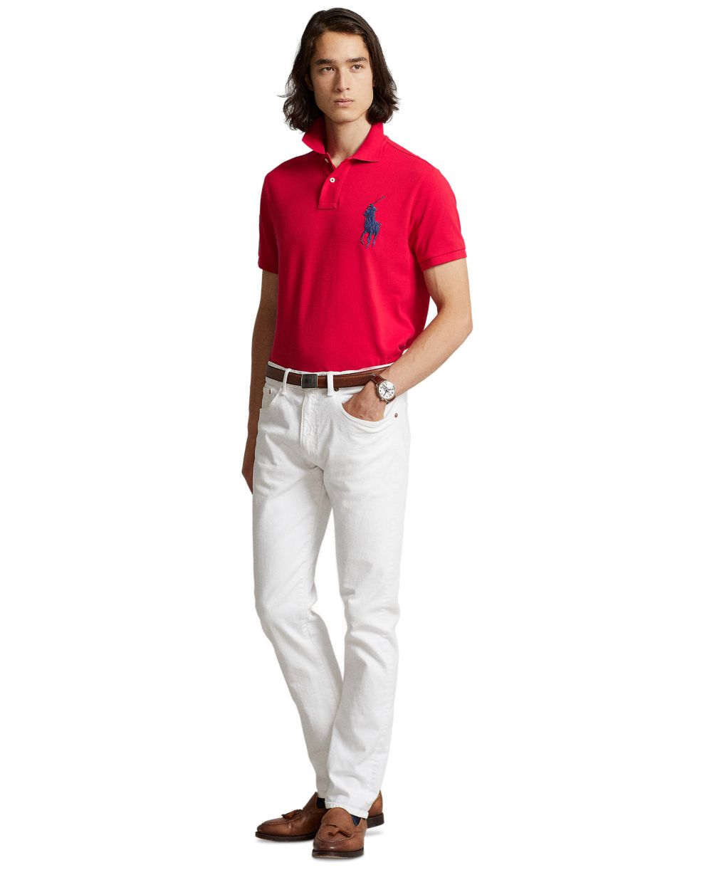 Men's Big Pony Custom Slim-Fit Mesh Polo Shirt