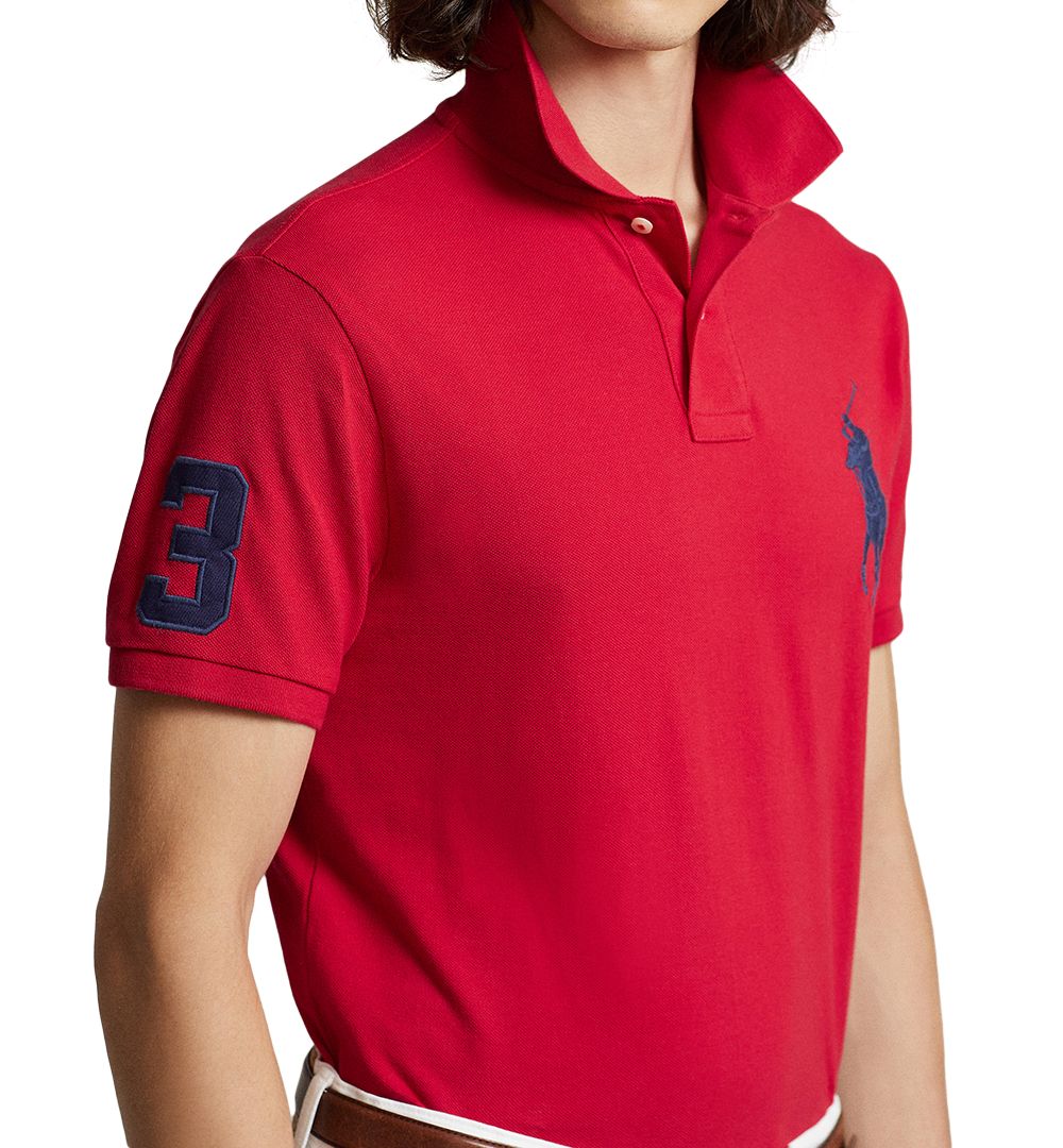 Men's Big Pony Custom Slim-Fit Mesh Polo Shirt
