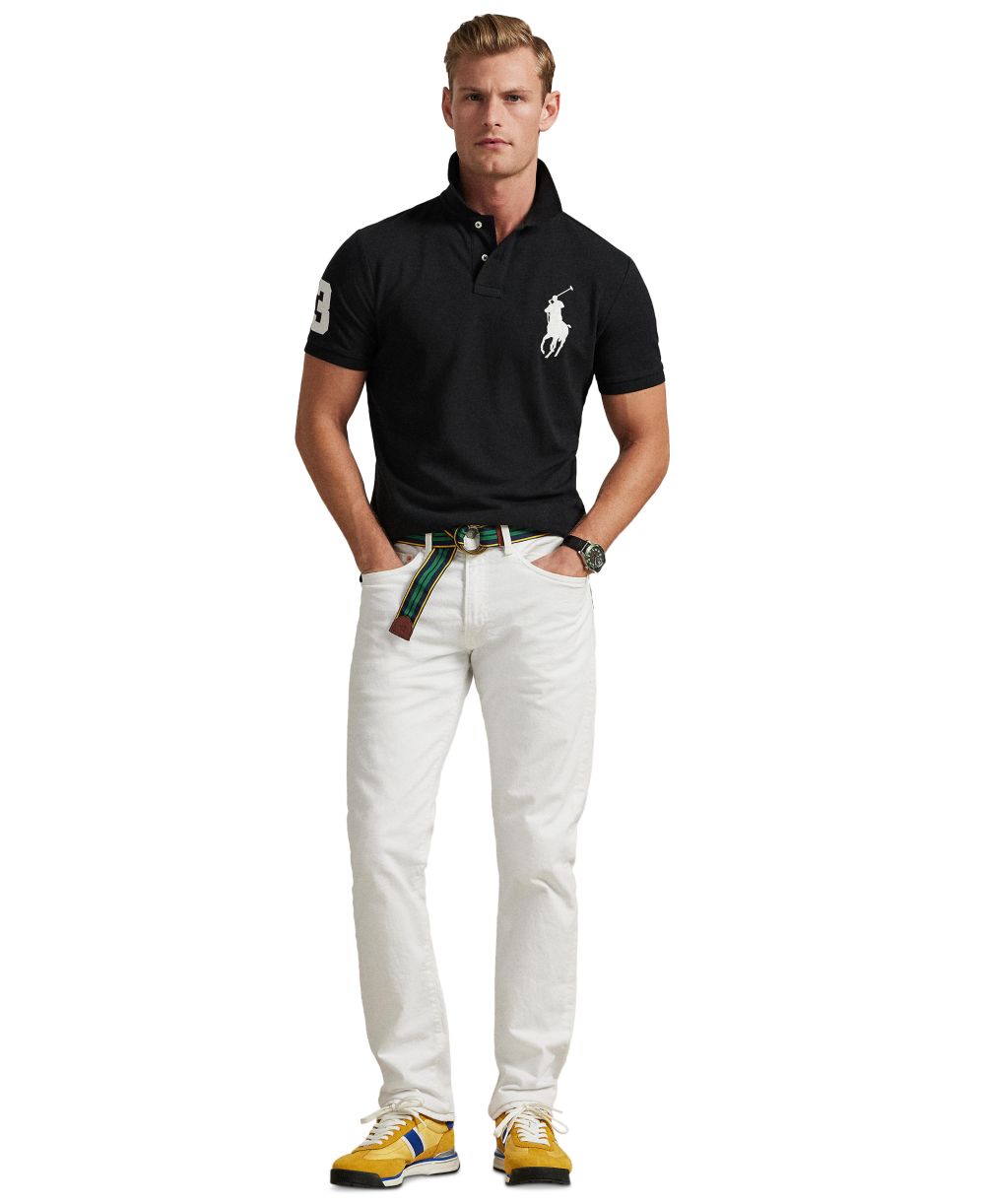 Men's Big Pony Custom Slim-Fit Mesh Polo Shirt