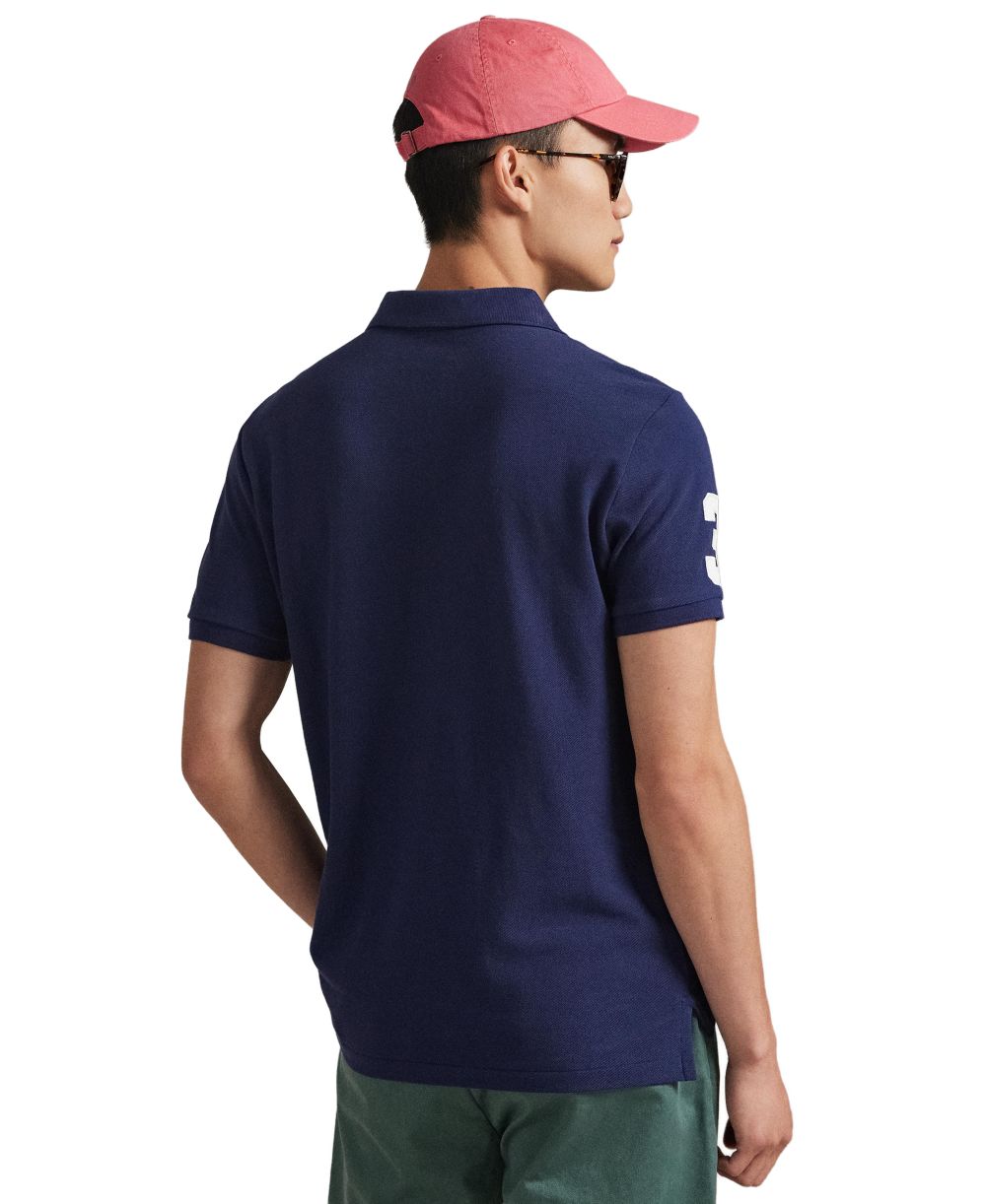 Men's Big Pony Custom Slim-Fit Mesh Polo Shirt