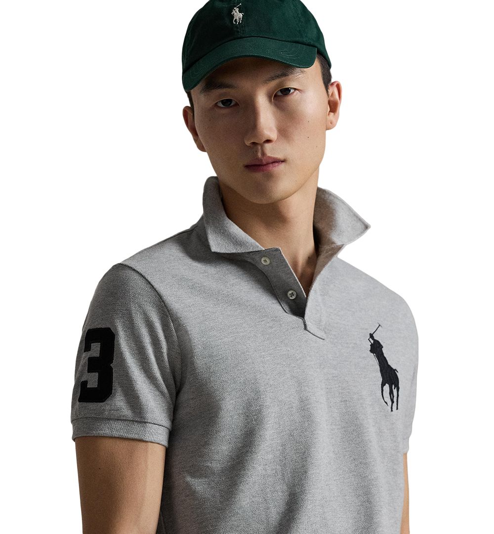 Men's Big Pony Custom Slim-Fit Mesh Polo Shirt