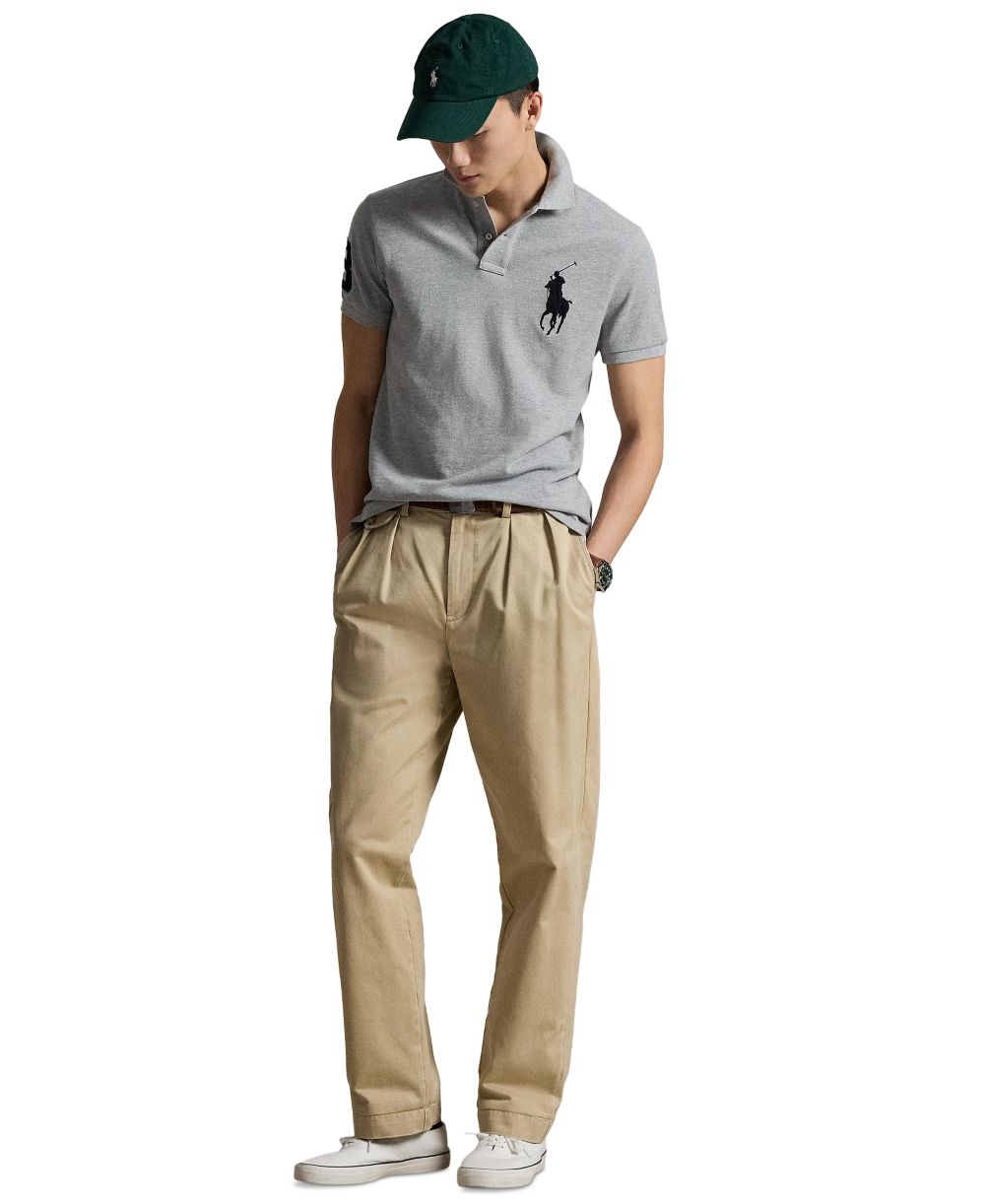 Men's Big Pony Custom Slim-Fit Mesh Polo Shirt