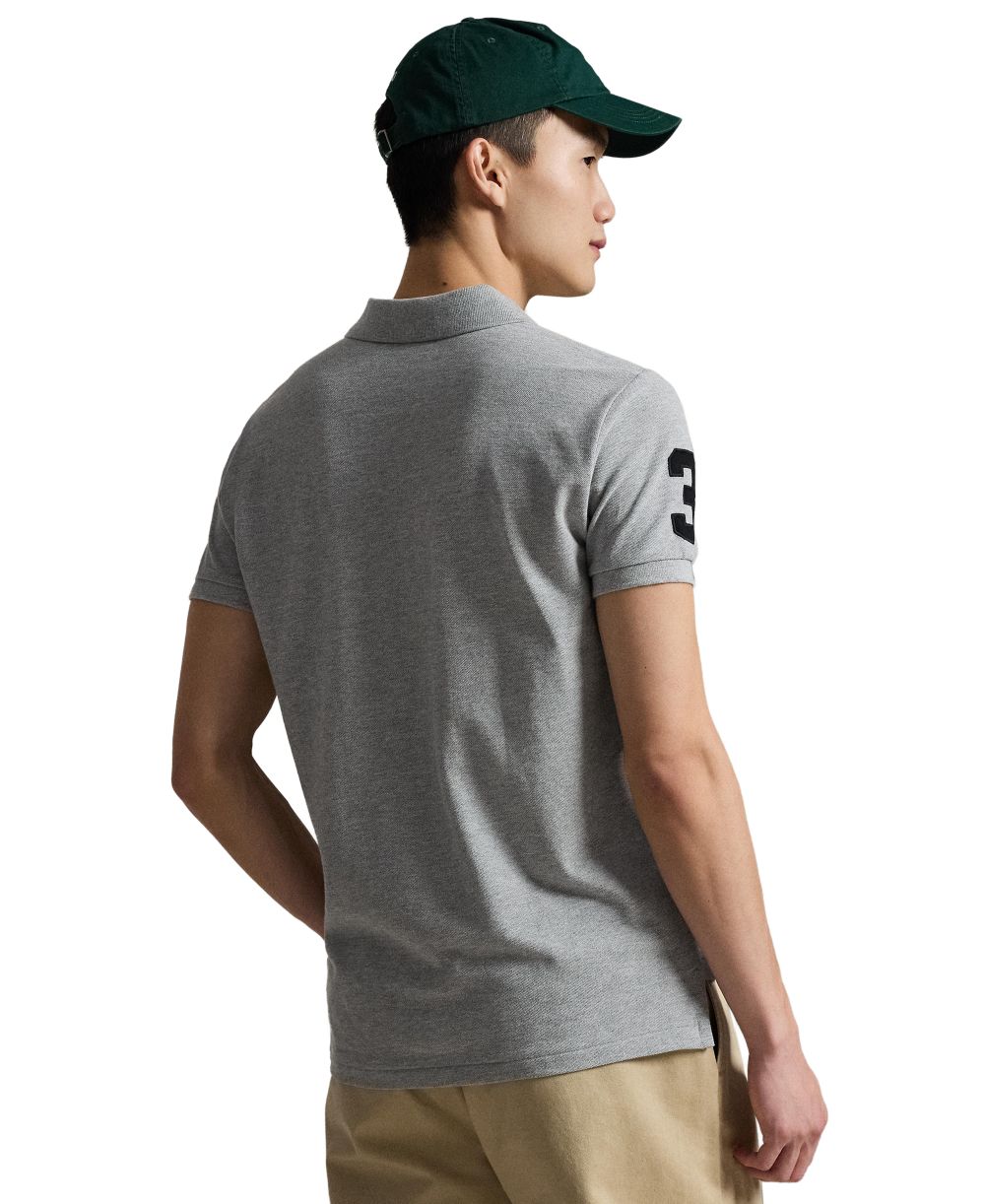 Men's Big Pony Custom Slim-Fit Mesh Polo Shirt