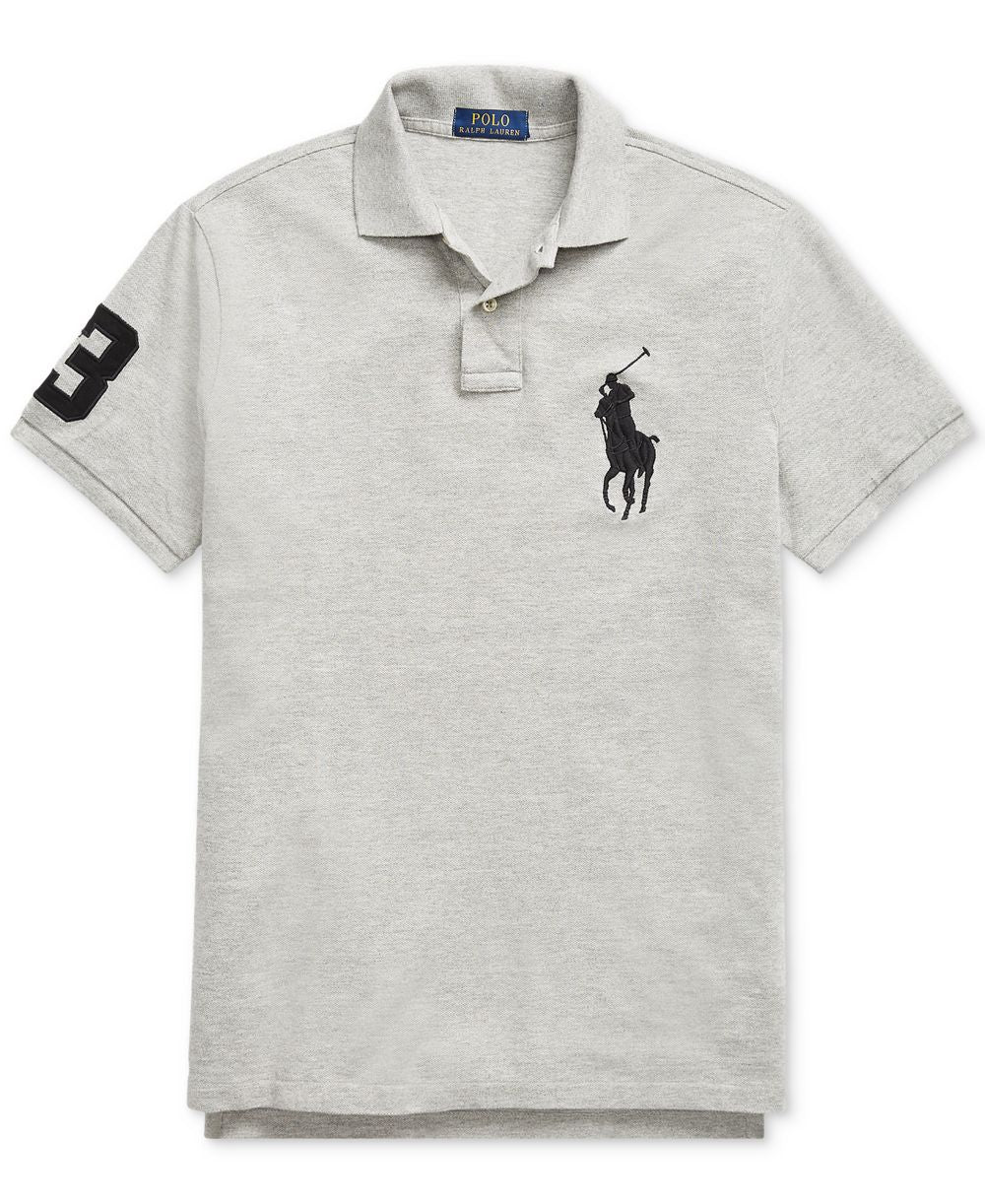 Men's Big Pony Custom Slim-Fit Mesh Polo Shirt