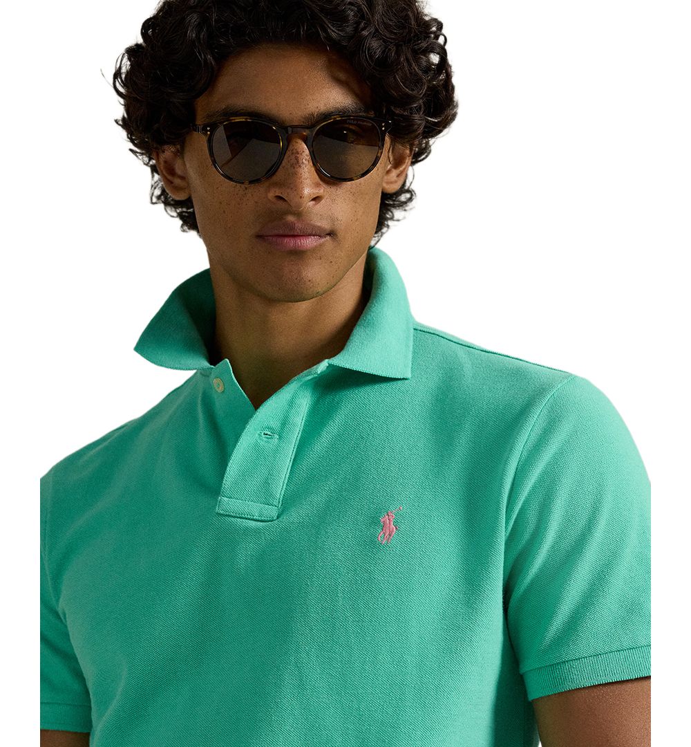 Men's Custom Slim-Fit Mesh Polo Shirt