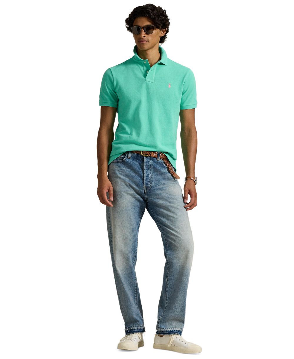 Men's Custom Slim-Fit Mesh Polo Shirt