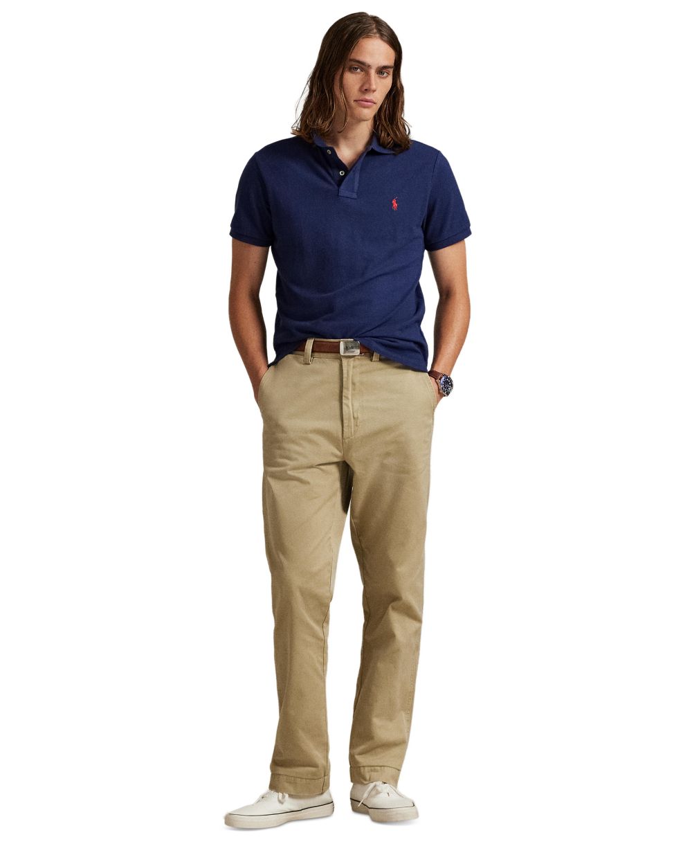 Men's Custom Slim-Fit Mesh Polo Shirt