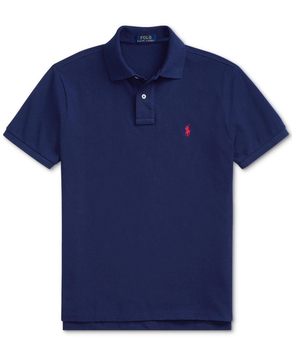 Men's Custom Slim-Fit Mesh Polo Shirt