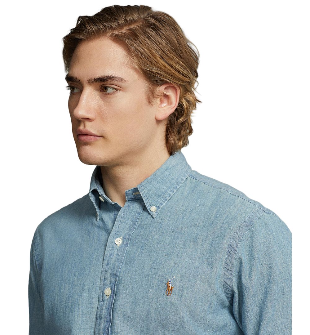 Men's Long Sleeve Classic-Fit Chambray Shirt
