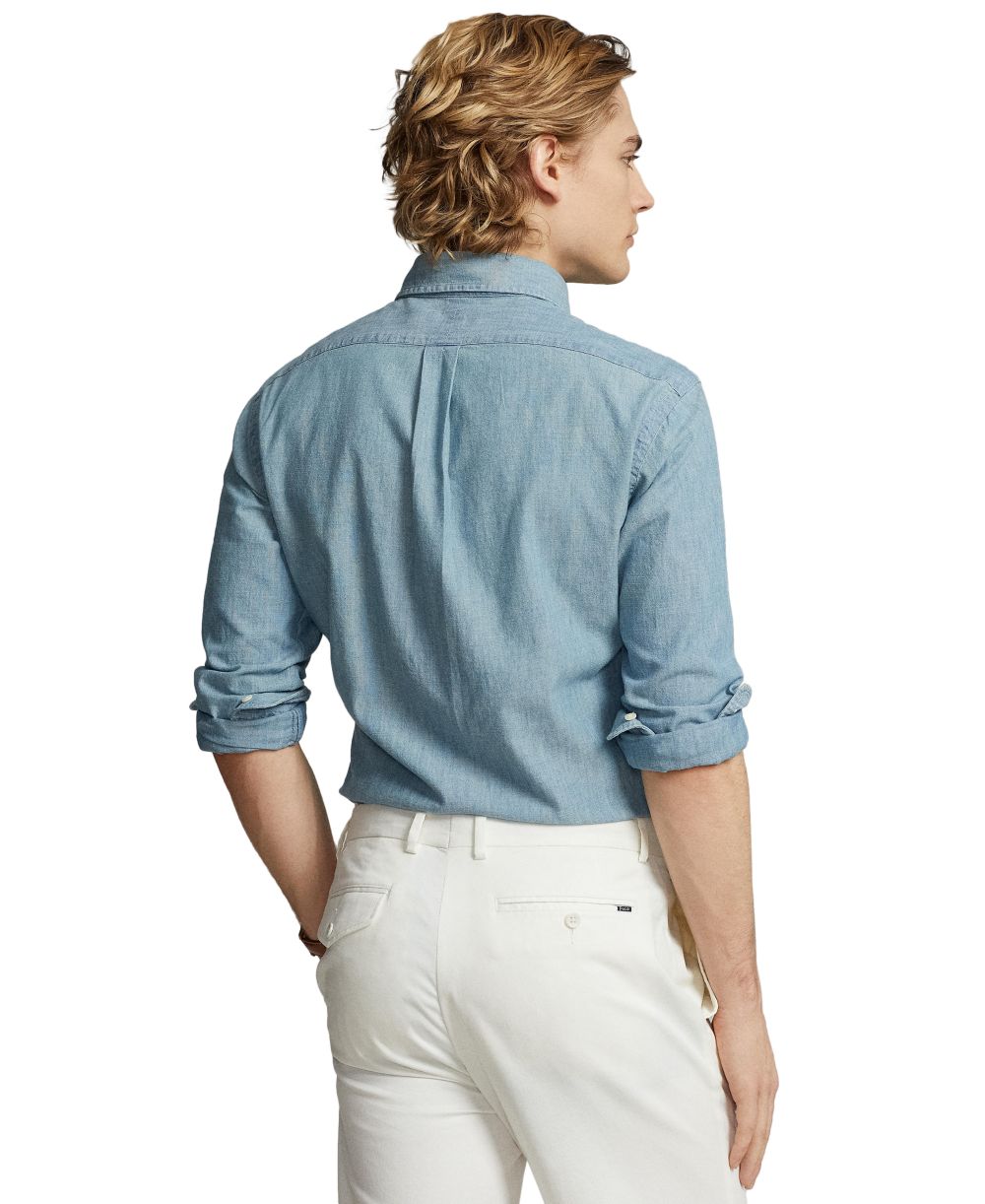 Men's Long Sleeve Classic-Fit Chambray Shirt