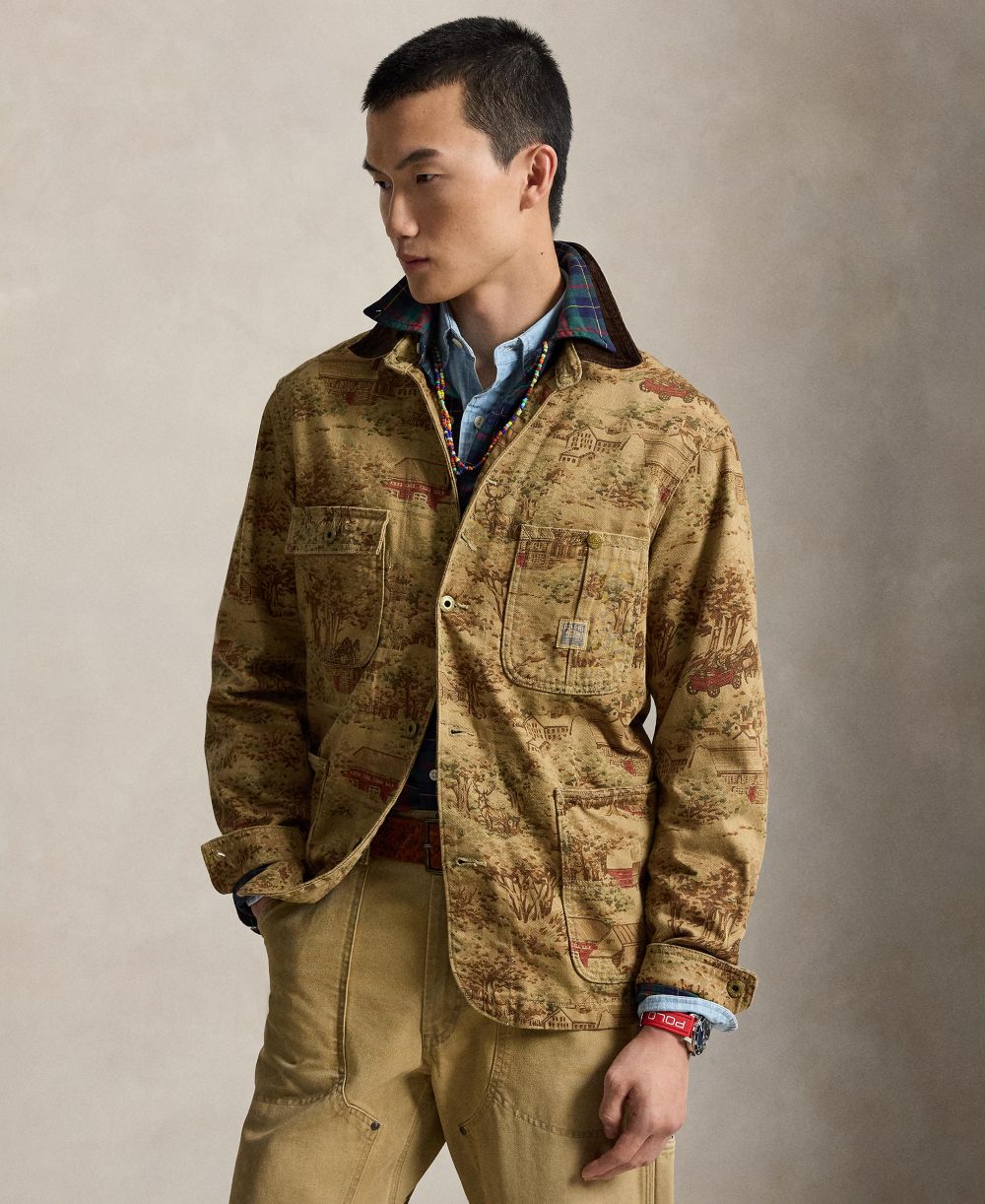 Men's Printed Utility Jacket