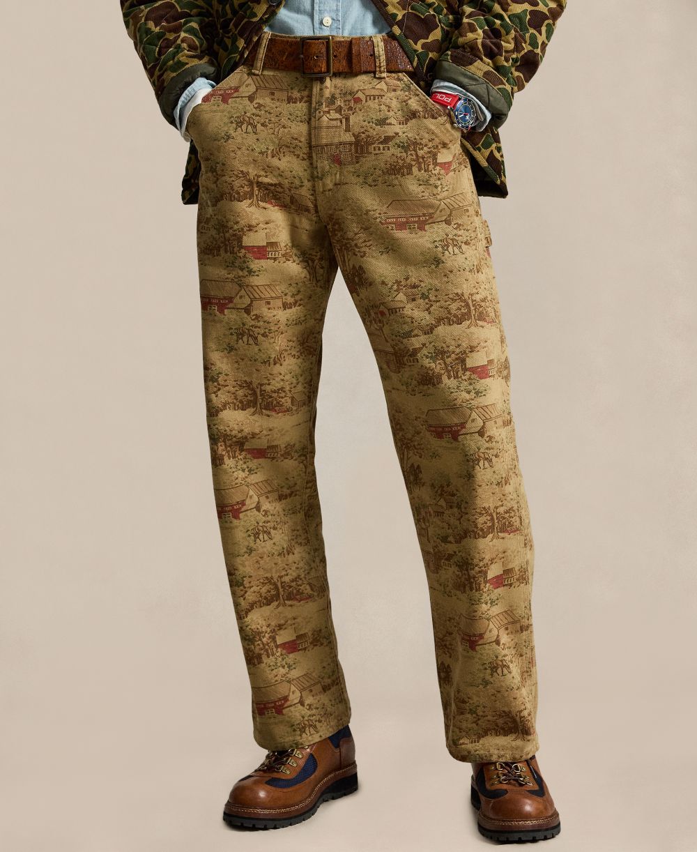 Men's Polo Printed Carpenter Regular-Fit Jeans