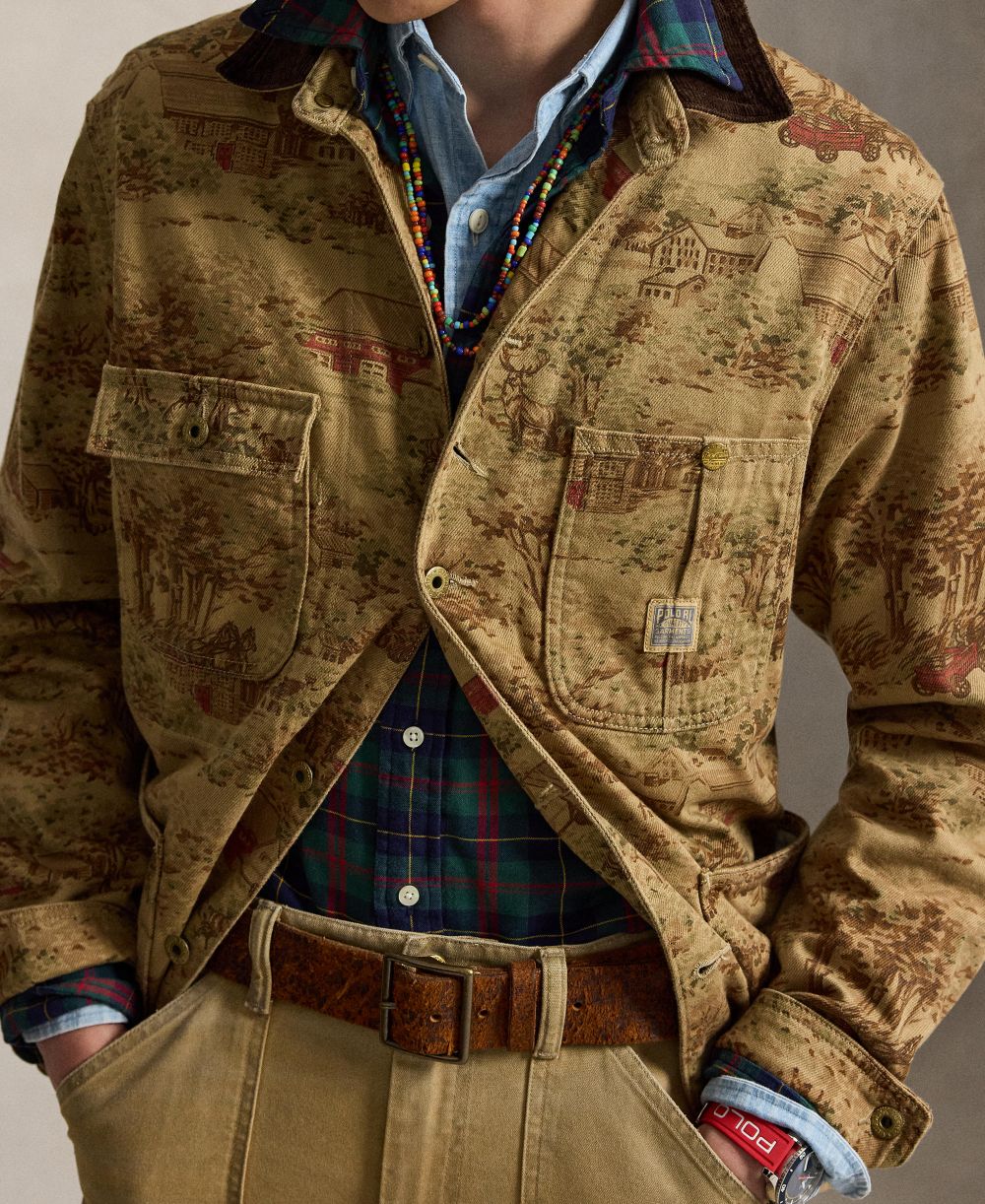 Men's Printed Utility Jacket