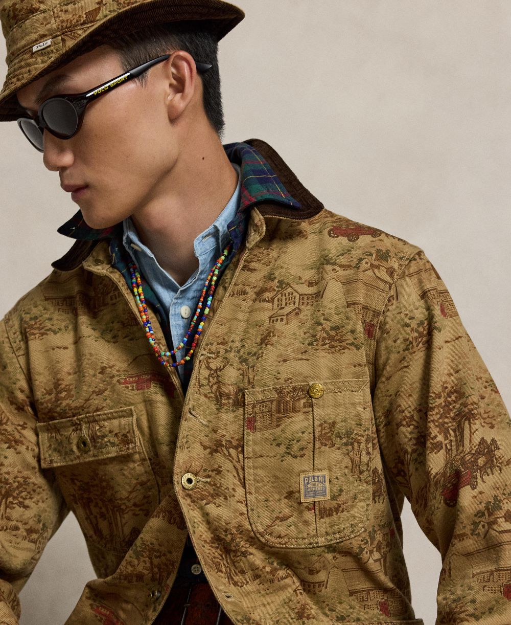 Men's Printed Utility Jacket