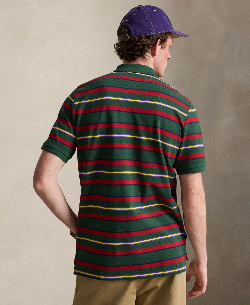 Men's Classic-Fit Stripe Mesh Polo Shirt