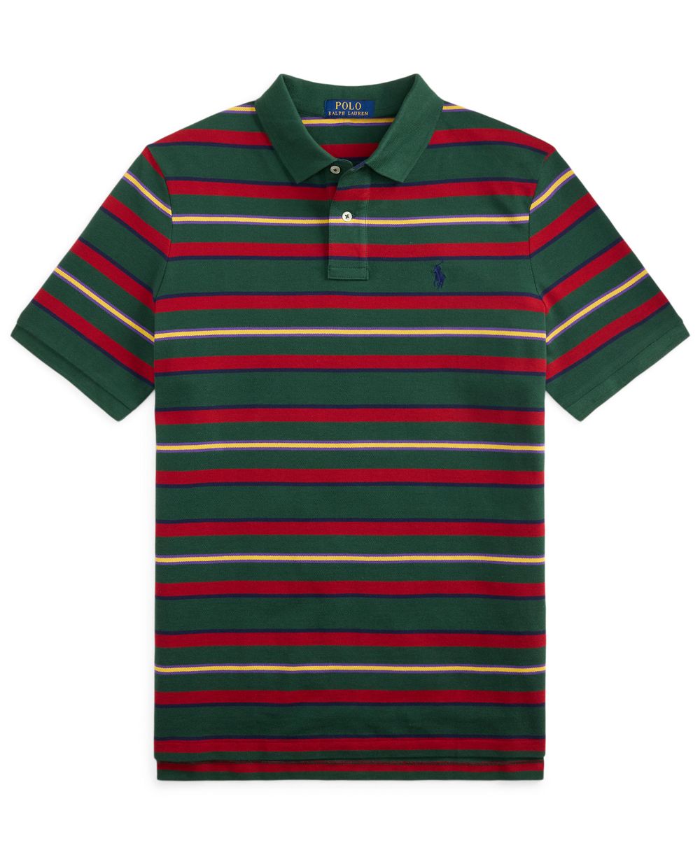 Men's Classic-Fit Stripe Mesh Polo Shirt