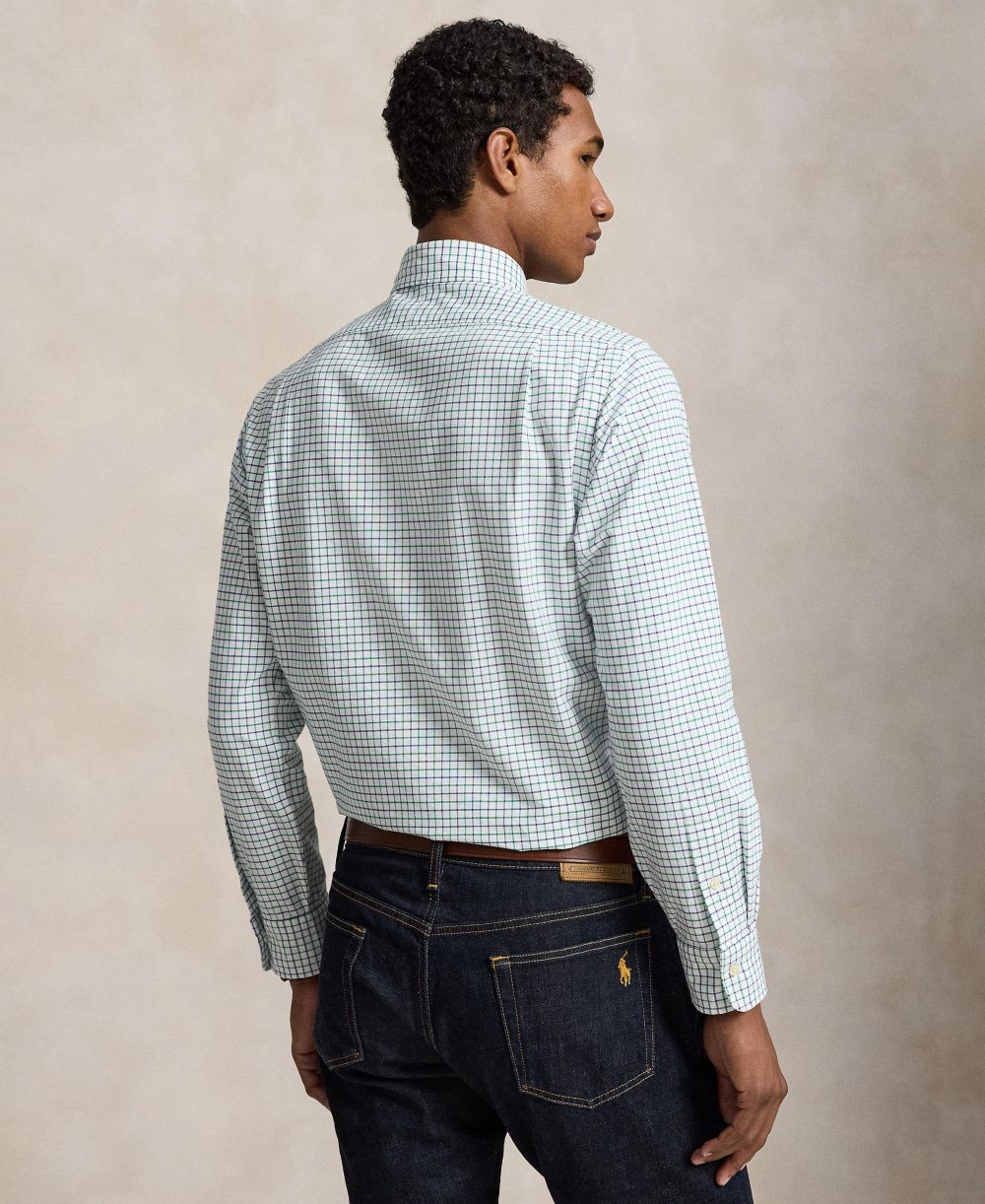 Men's Classic Fit Plaid Brushed Oxford Shirt
